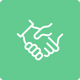 Handshake icon green box